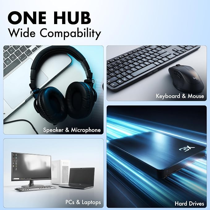 USB A to 4 Port Wozoyo USB 3.2 Hub, 4X USB 5Gbps, Data Transfer Speed Upto - Image 3