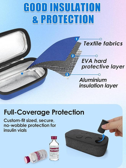 YOUSHARES Insulin Fridge Holder Storage Case Organizer, Insulin Vial Organizer - Image 3