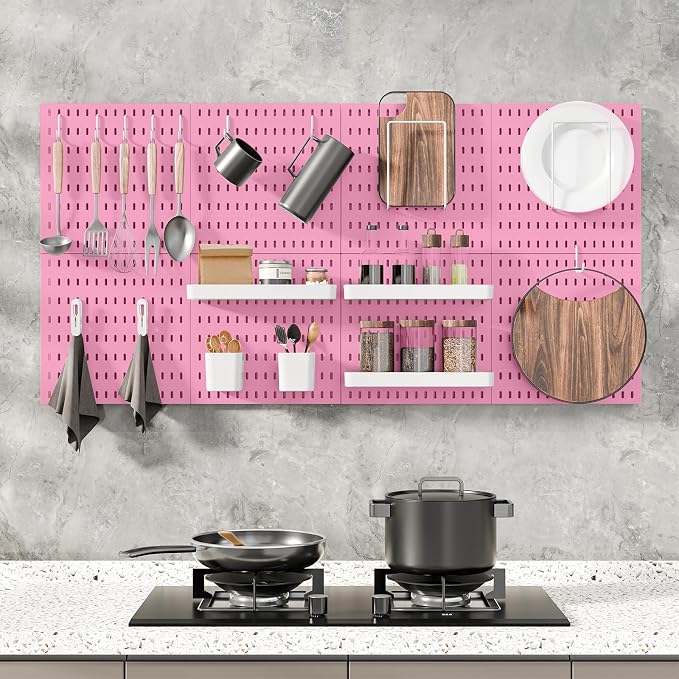 Pegboard Combination Kit, 25.2" x 25.2" Wall Mounted Storage Set - Image 3
