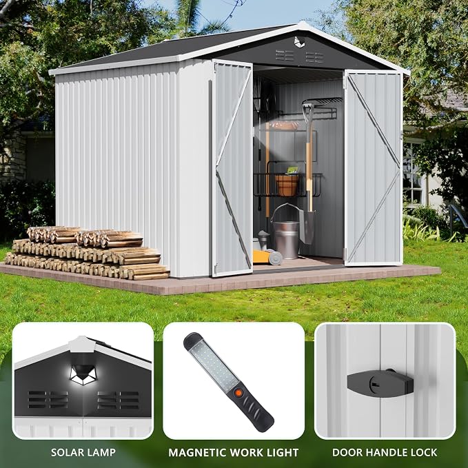 Metal Storage Shed, 10x8 Outdoor Storage Building, Large Backyard Sheds - Image 3