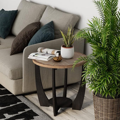COZAYH Set of 2 Rustic Farmhouse End Tables - Image 6