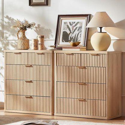 LEYAOYAO Fluted 5 Drawers Dresser - Image 6
