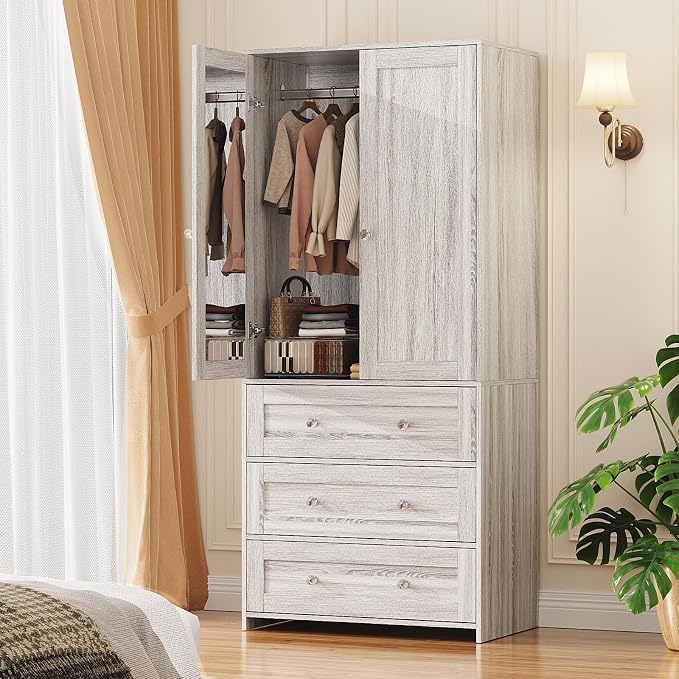 VOWNER 71" Tall Armoire Wardrobe Closet by VOWNER