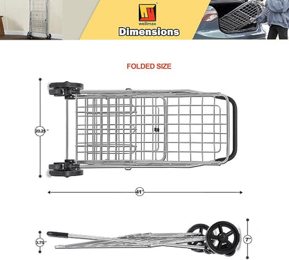 Wellmax Foldable Shopping Cart - Image 4