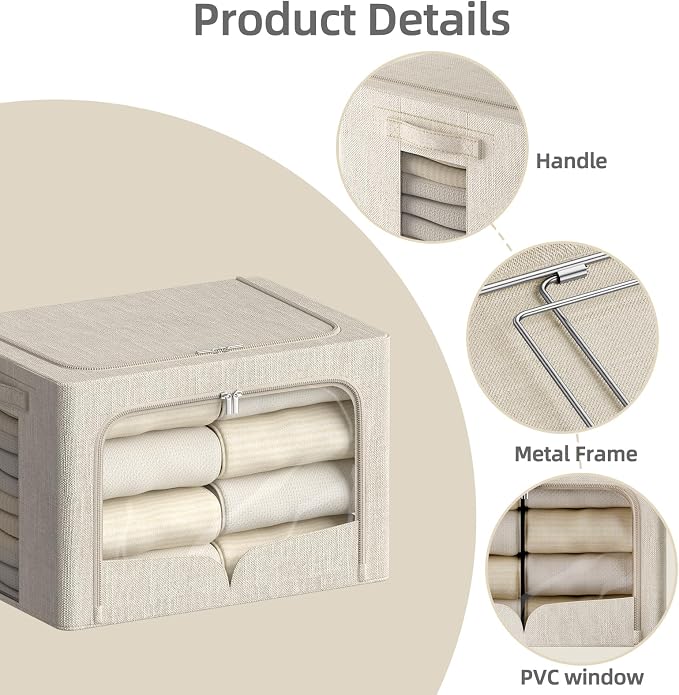 FHSQX 3 Pack Clothes Storage Bins - Image 2