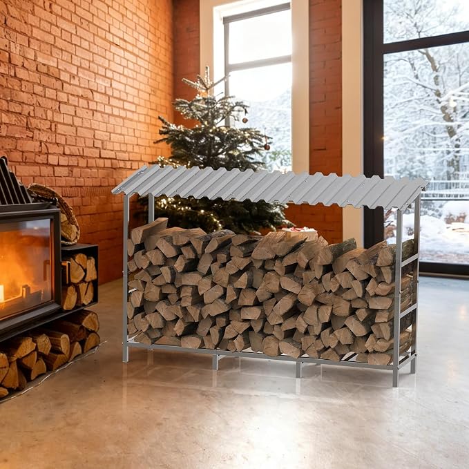 LIANTRAL 4ft Firewood Rack Outdoor - Image 7