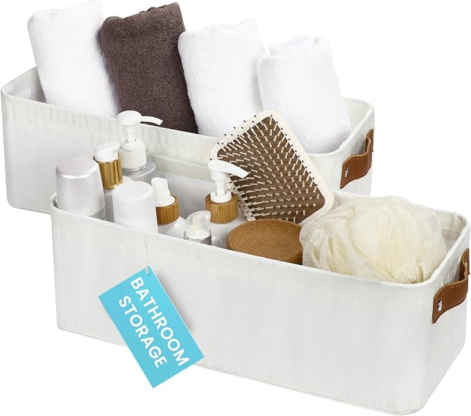 OrganiHaus Narrow Storage Bins 15x06in, Small Closet Bins by OrganiHaus