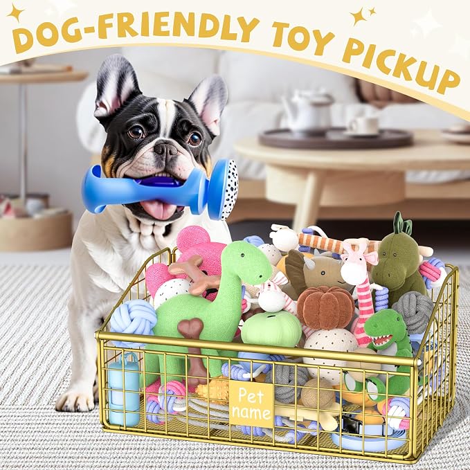 Kaiferty Indestructible Dog Toy basket, Medium Toy Box - Image 3