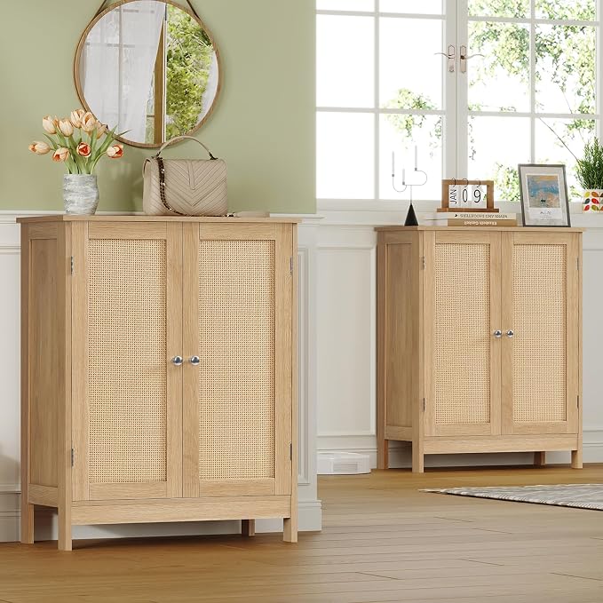 Iwell Storage Cabinet, Rattan Cabinet - Image 4