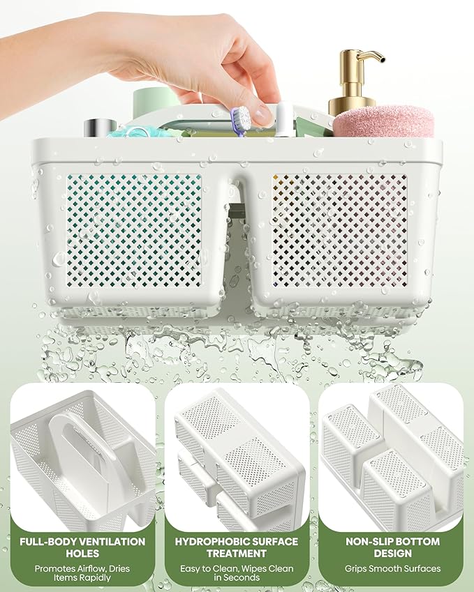 4 Pack Portable Shower Caddy Basket - Image 5