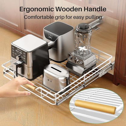 Pull out Cabinet Organizer, Heavy Duty Smooth Sliding Under Cabinet Shelves - Image 9