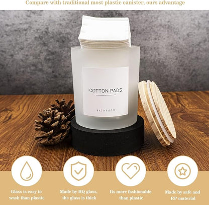 3PCS Modern 13.53oz Transparent Bathroom Canisters - Image 3