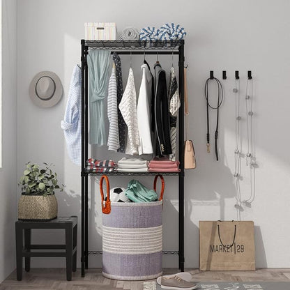 Xiofio Washer and Dryer Storage Shelf, Clothes Drying Rack, 2 Tier Adjustable - Image 4