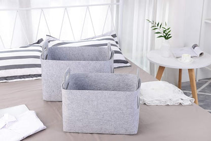 Minoisome Storage Basket Felt Storage Bin Collapsible& Convenient Box Organizer - Image 7