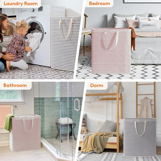 Lifewit 2 Pack Laundry Basket 100L Each, Collapsible Clothes Hamper - Image 7