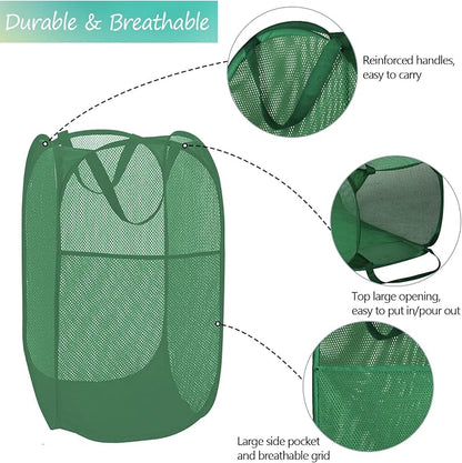 BATTOO Deluxe Strong Mesh Pop up Laundry Hamper Basket - Image 5