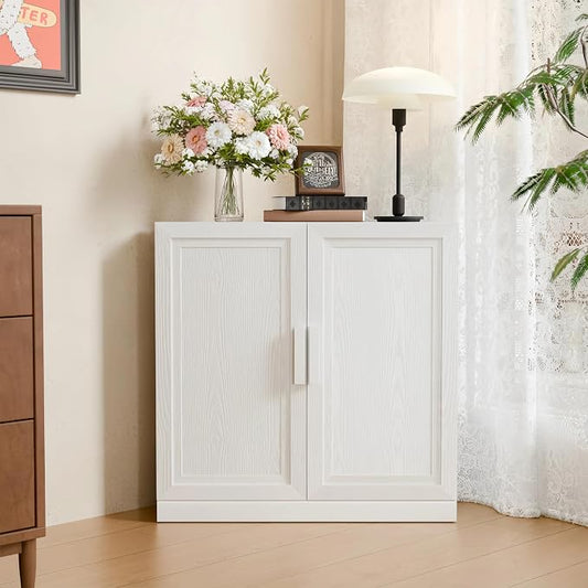 Casaphoria Farmhouse Corner Cabinet, Wooden Corner Storage Cabinet by Casaphoria