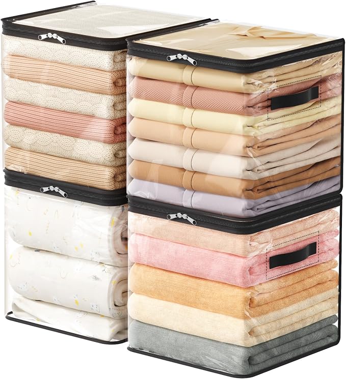 Lifewit 4 Pack Clear Clothes Storage Bags, Sweater Storage by Lifewit