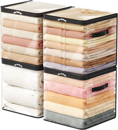 Lifewit 4 Pack Clear Clothes Storage Bags, Sweater Storage by Lifewit