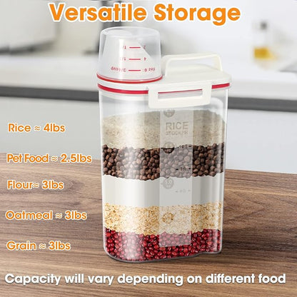 TBMax 2 Pack Rice Storage Containers 4 Lbs, Small Rice Dispenser - Image 5