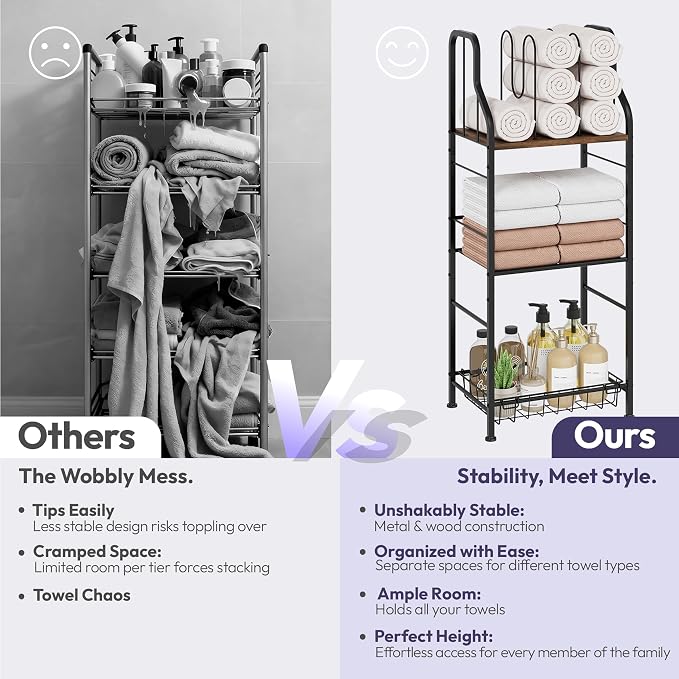 SWTYMIKI Free Standing Towel Rack - Image 8