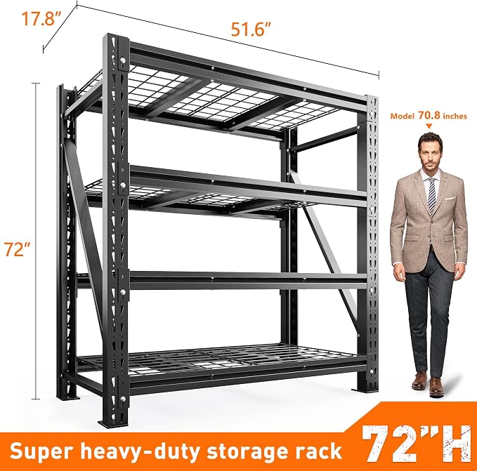 Romorgniz 3020LBS Heavy Duty Garage Shelving, 51.6" W Storage Shelves - Image 3