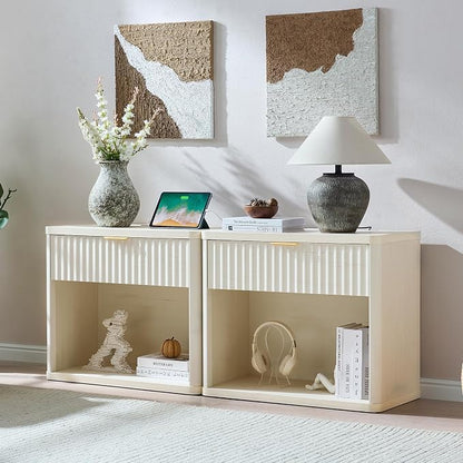 LEYAOYAO 31" Wide Fluted Nightstand - Image 8