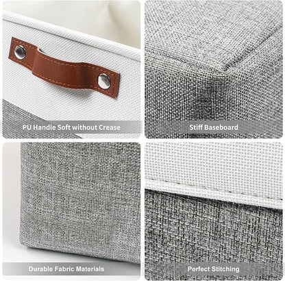 Large Fabric Storage Baskets | 50L Storage Bins, Decorative Linen Closet Baskets - Image 5