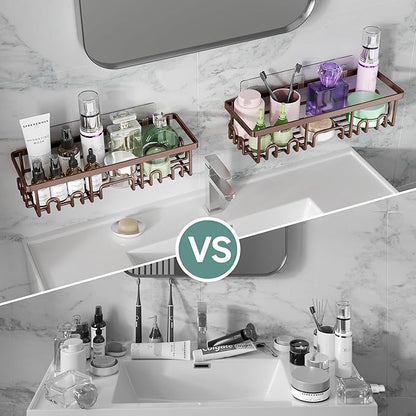 Veken Shower Caddy 6-Pack, No Drilling & Rustproof, Waterproof Adhesive Shelves - Image 5