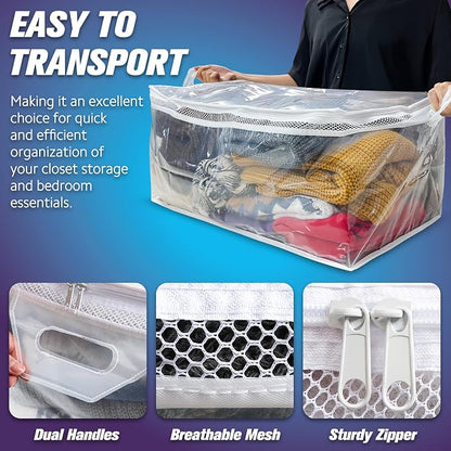 Large Storage Bag for Clothes, Jumbo Zipper Totes | 20 Gallon xxl, Reinforced - Image 7