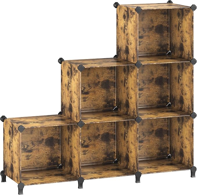 SONGMICS 6 Cube Storage Organizer, Modular Bookshelf, DIY Closet Organizers and by SONGMICSbySONGMICSHOME