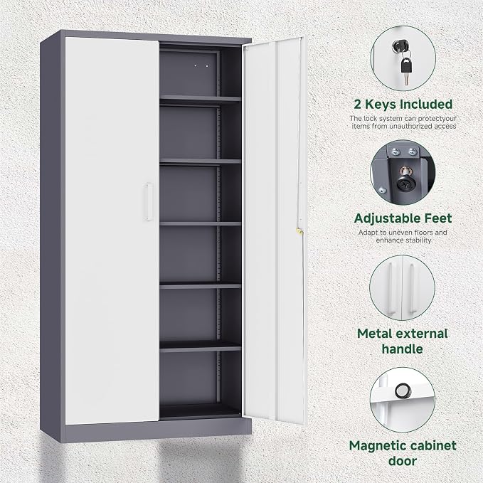 Letaya Metal Storage Cabinet - Image 5