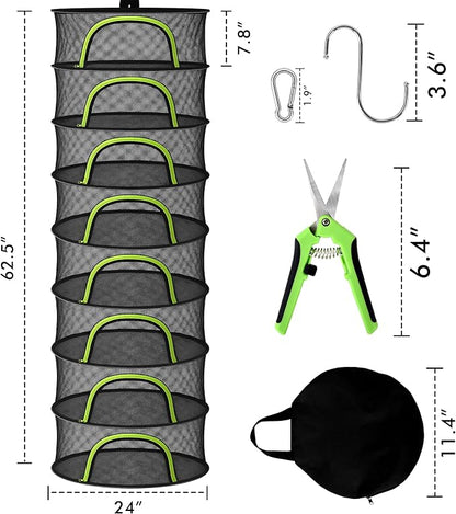 Herb Drying Rack Hanging Mesh 8 Layer 24" - Image 2