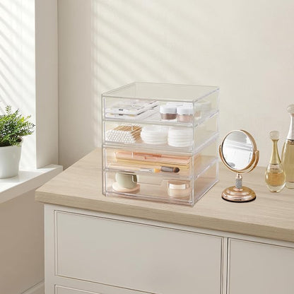 STORi Stackable Desk Drawer Organizer, 4 Wide Drawers - Image 6