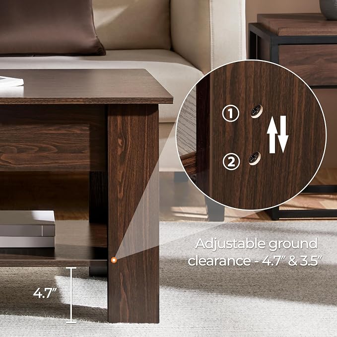 Yaheetech Lift Top Coffee Table - Image 7