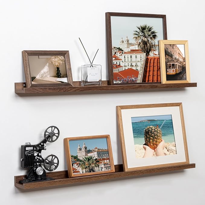 Fun Memories Picture Ledge Shelf, 36 Inch Floating Shelves Set of 2, Nursery by FunMemories