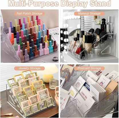 SUTOKAKA 6-Tier Clear Acrylic Nail Polish Organizer Stand | 6-tier acrylic - Image 3