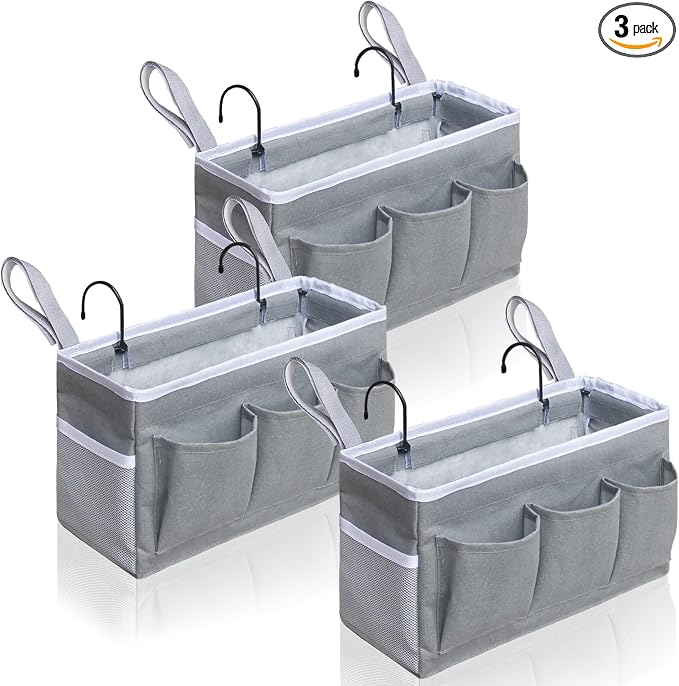 3-Piece Bedside Caddy Storage Organizer by KANRICHU