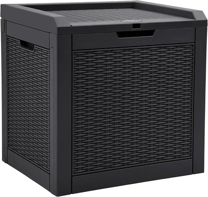 YITAHOME 32 Gallon Rattan Deck Box, Indoor Outdoor Storage Box by YITAHOME