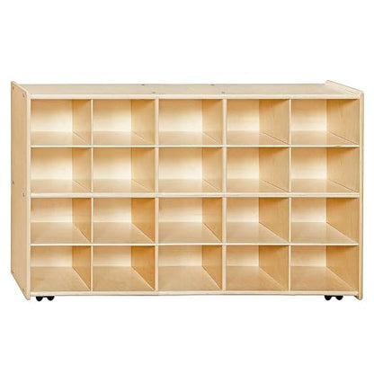 Contender 20 Cubby Storage Shelf made of Birch Wood, - Image 2