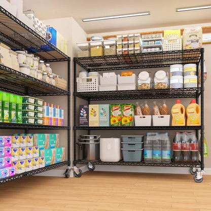 PrimeZone 5 Packs 55.5" W x 24" D x 80" H Heavy Duty Wire Storage Shelves - Image 9