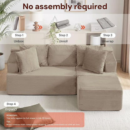 Korser Boneless Couches for Living Room, Cloud Couch Sectional - Image 6