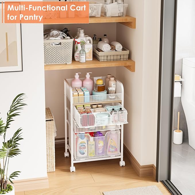 4-Tier Rolling Utility Cart - Image 7