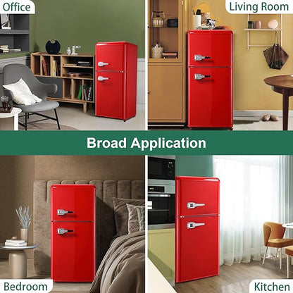 Retro Mini Fridge, 3.2 Cu. Ft. Small Refrigerator - Image 7