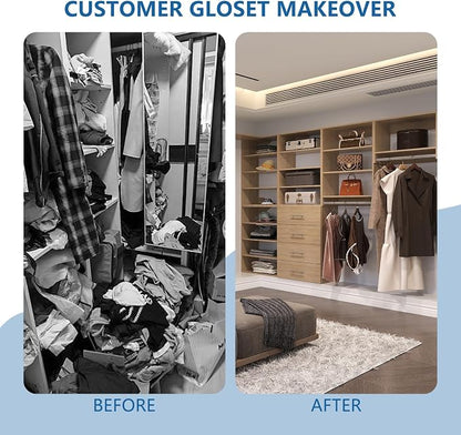 4 Drawer Short Tower Closet Unit, Modular Closet System, Wood Closet System - Image 4