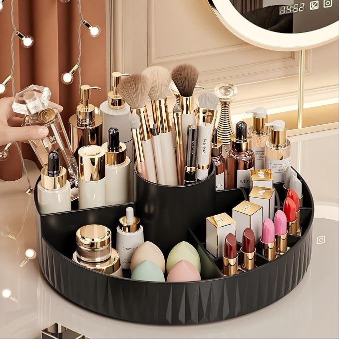 360° Rotate Makeup Organizer, Countertop Skincare Organizer, Large Capacity by HairAccessoriesOrganizer