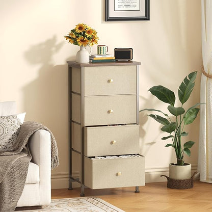 Sweetcrispy Dresser for Bedroom, 4 Drawer Storage Cabinet, Tall Nightstand | - Image 2