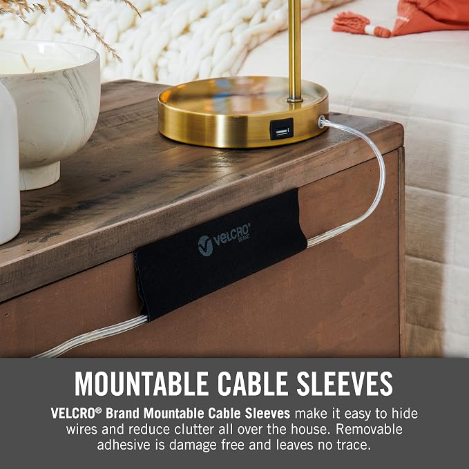 VELCRO Brand Mountable Cable Sleeve | Cord Management Mounts on Walls, Desk or - Image 4