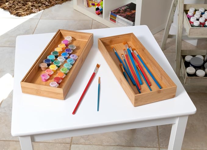 Lipper International 8186S Bamboo Wood Stacking Drawer Organizer Box - Image 5