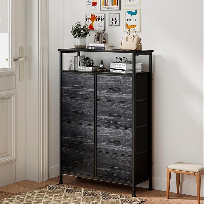 DUMOS 8 Drawer Fabric Dresser - Image 2